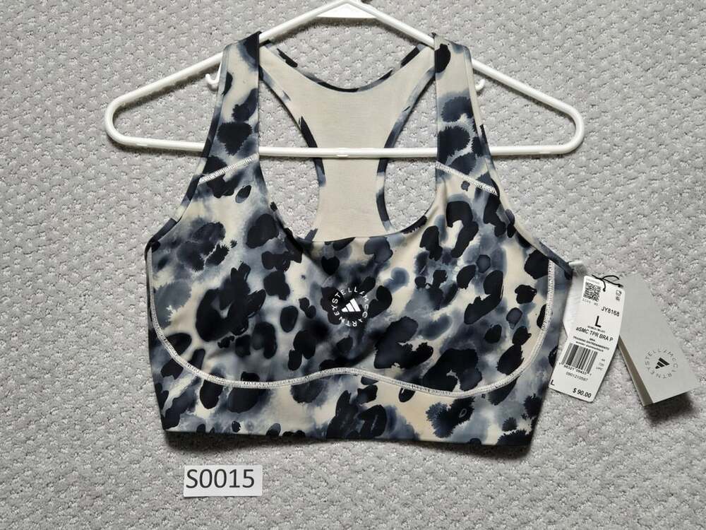 Adidas By Stella McCartney Training Bra Size L Wonder Alumina Black